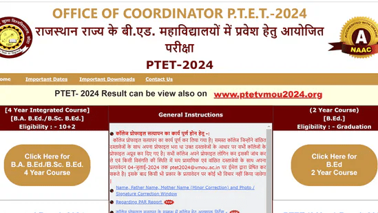 Rajasthan PTET Results 2024