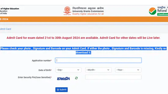 UGC NET admit card