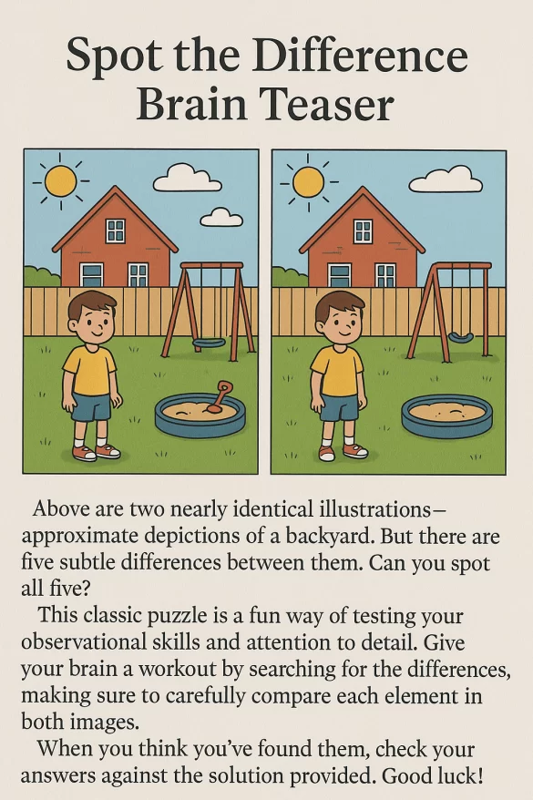 Spot the Difference: A Backyard Brain Teaser to Boost Your Focus