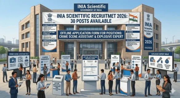 INIA Scientific Recruitment 2026: Offline Application Form for 30 Posts such as Crime Scene Assistant & Explosive Expert