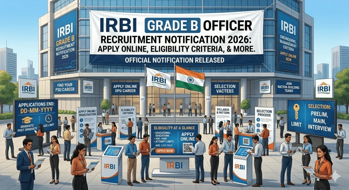 IRBI Grade B Officer Recruitment Notification 2026 Released: Apply Online, Eligibility Criteria, and Other Information