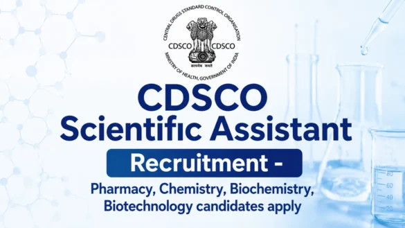 Guide on Application for Online CDSCO Scientific Officer Recruitment 2026
